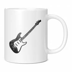 ELECTRIC GUITAR DISTRESSED PRINT 11OZ NOVELTY MUG