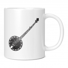 BANJO DISTRESSED PRINT 11OZ NOVELTY MUG
