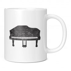 GRAND PIANO DISTRESSED PRINT 11OZ NOVELTY MUG