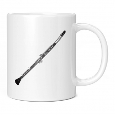 CLARINET DISTRESSED PRINT 11OZ NOVELTY MUG