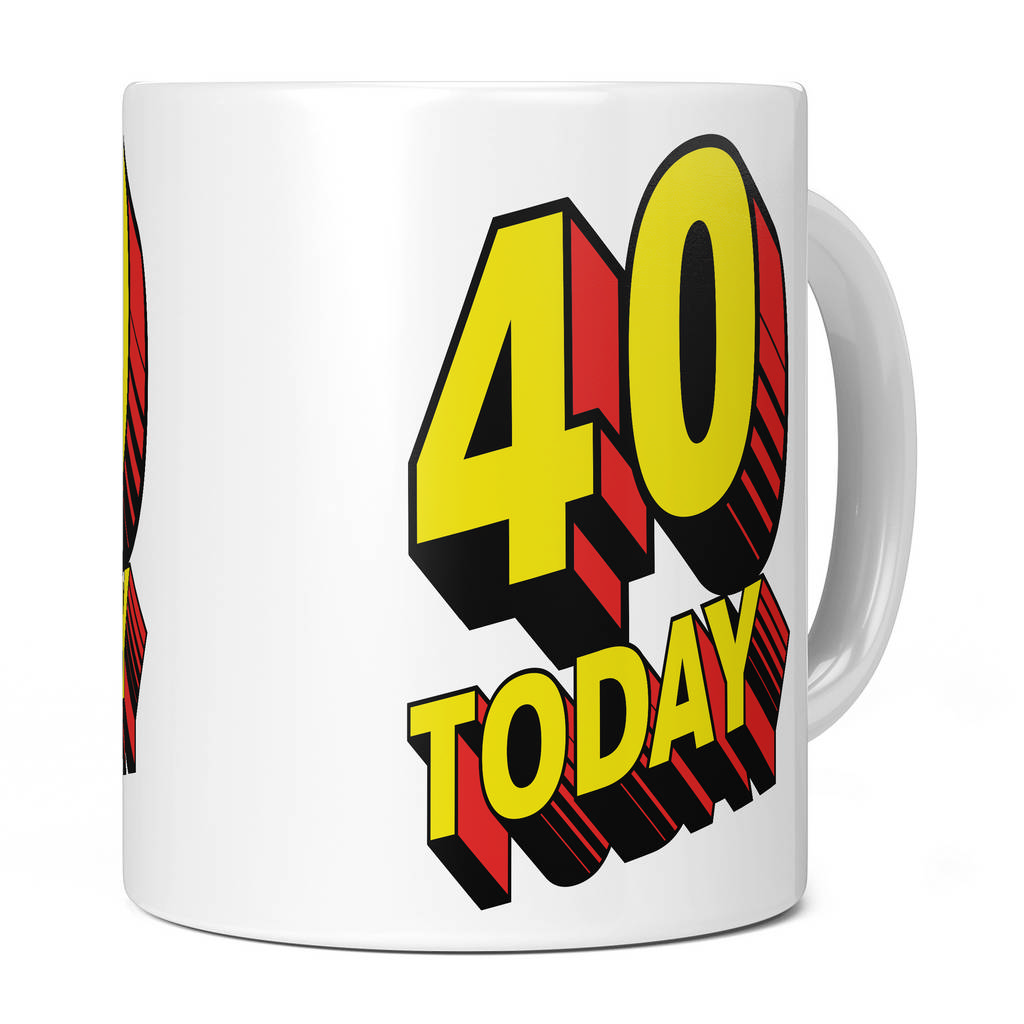 40 TODAY COMIC SUPERHERO 11oz NOVELTY MUG Mugs
