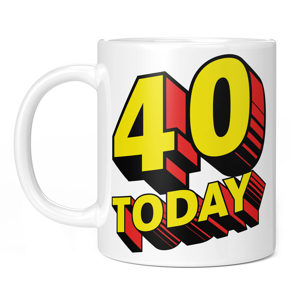 40 TODAY COMIC SUPERHERO 11oz NOVELTY MUG Mugs