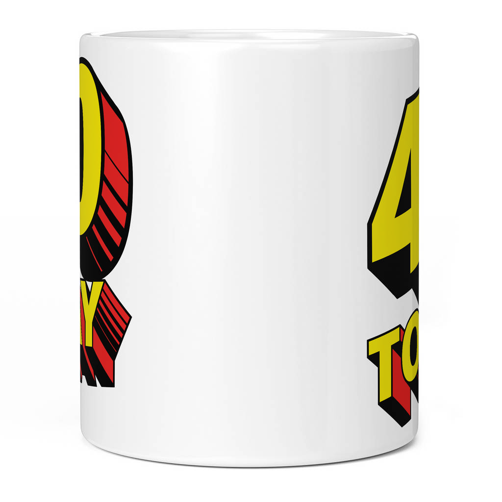 40 TODAY COMIC SUPERHERO 11oz NOVELTY MUG Mugs
