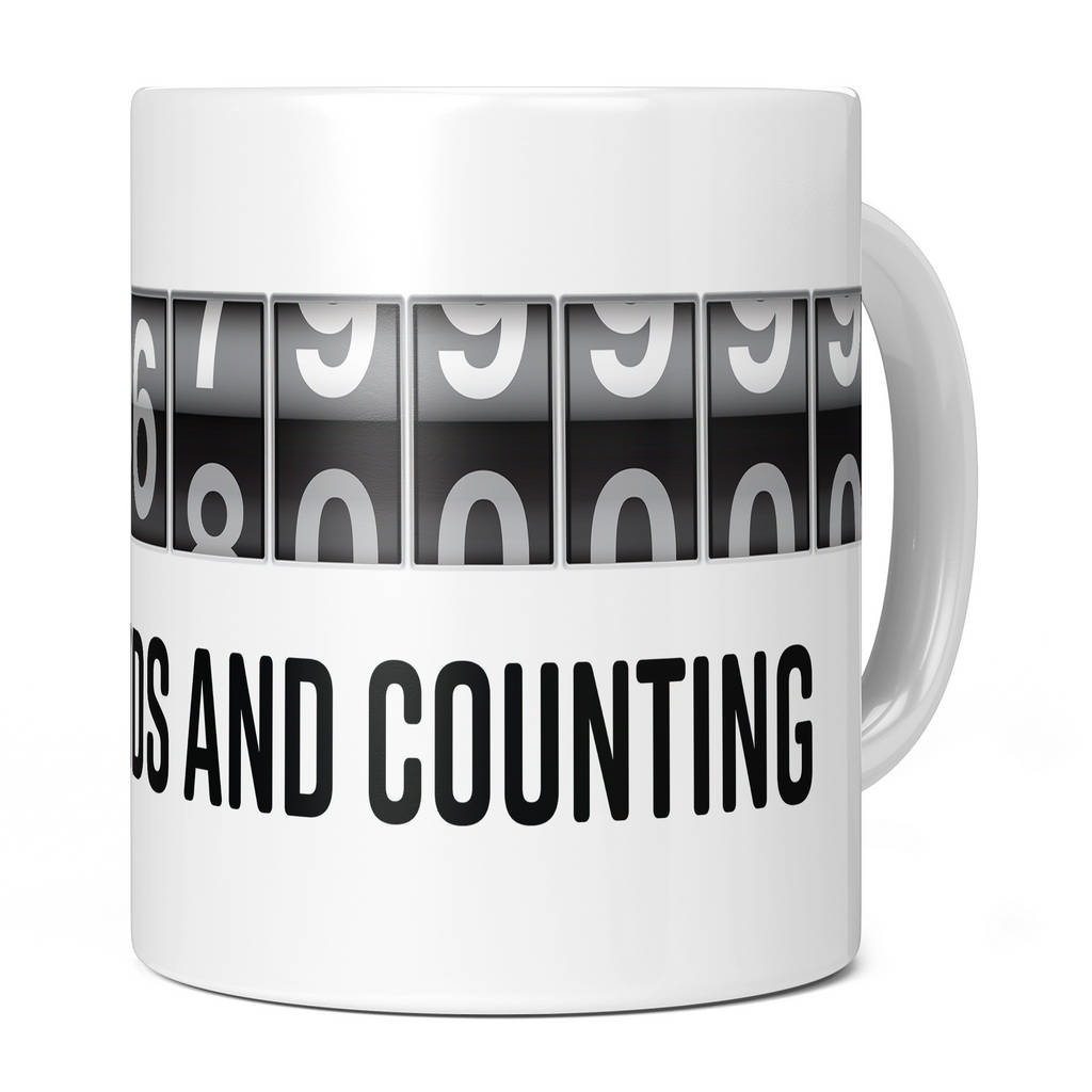 50TH BIRTHDAY 1576800000 SECONDS AND COUNTING 11OZ NOVELTY MUG