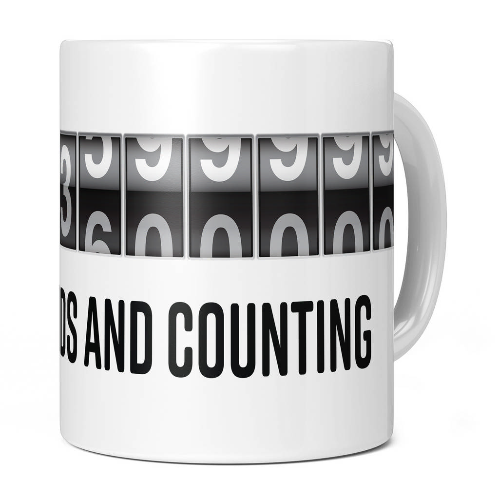 100TH BIRTHDAY 3153600000 SECONDS AND COUNTING 11OZ NOVELTY MUG