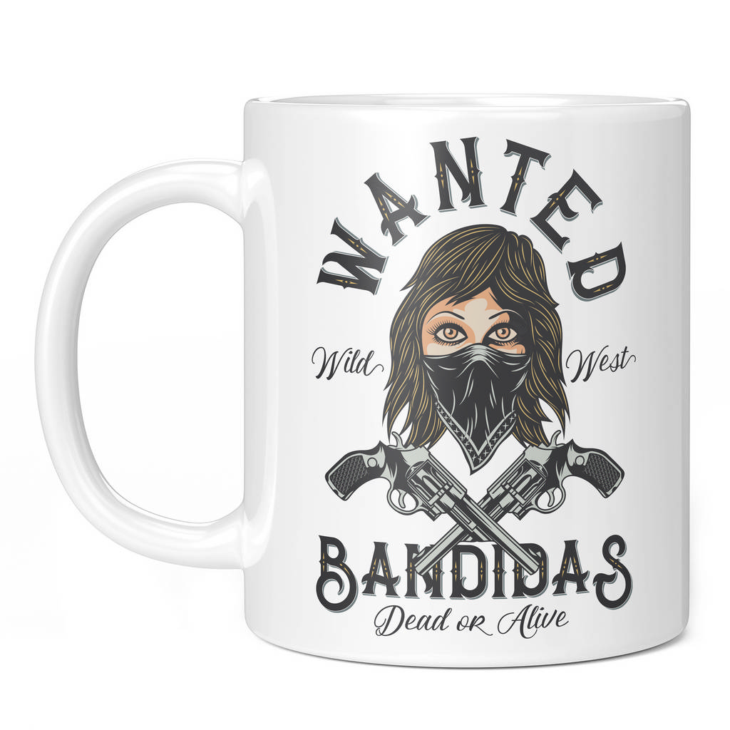 WANTED WILD WEST BANDIDAS 11oz NOVELTY MUG Mugs