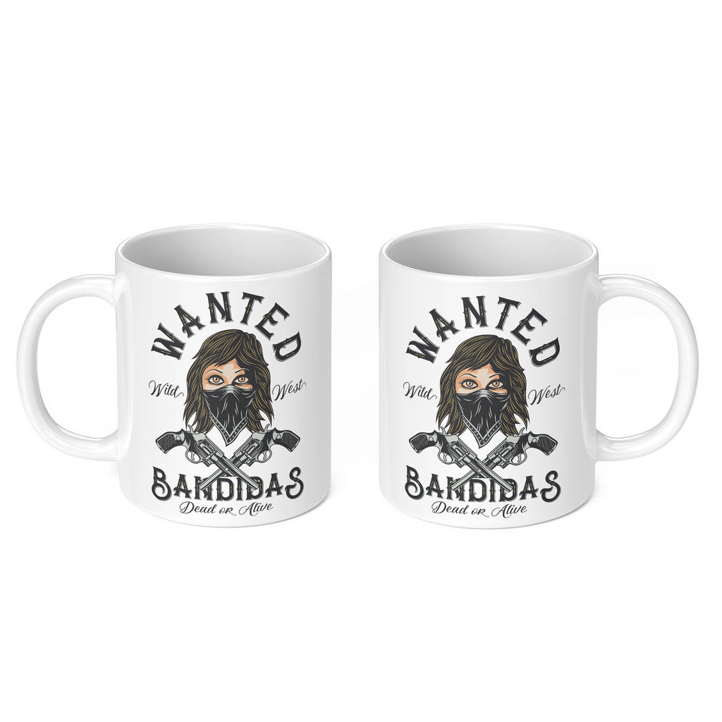 WANTED WILD WEST BANDIDAS 11oz NOVELTY MUG Mugs