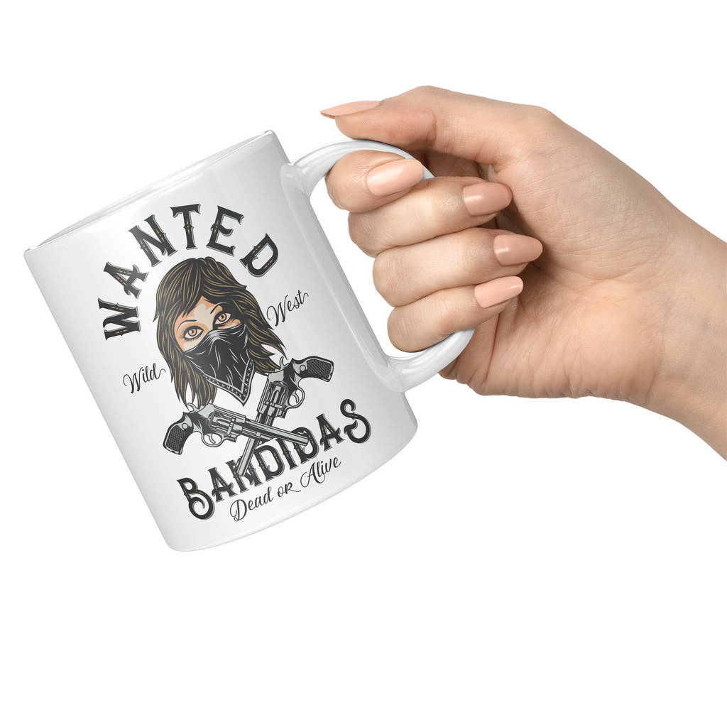 WANTED WILD WEST BANDIDAS 11oz NOVELTY MUG Mugs