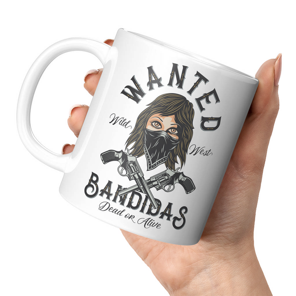 WANTED WILD WEST BANDIDAS 11oz NOVELTY MUG Mugs