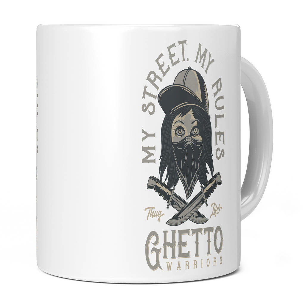 GHETTO WARRIORS THUG LIFE 11oz NOVELTY MUG Mugs