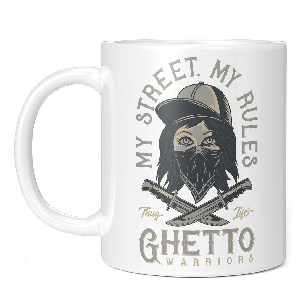 GHETTO WARRIORS THUG LIFE 11oz NOVELTY MUG Mugs