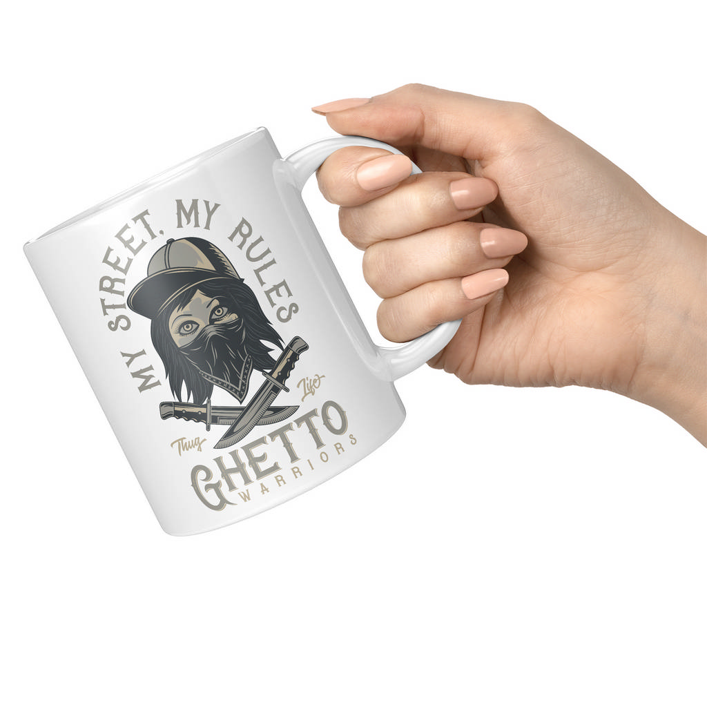 GHETTO WARRIORS THUG LIFE 11oz NOVELTY MUG Mugs