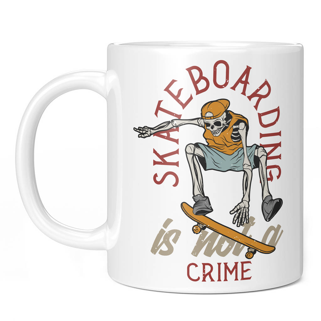 SKATEBOARDING IS NOT A CRIME 11oz NOVELTY MUG Mugs