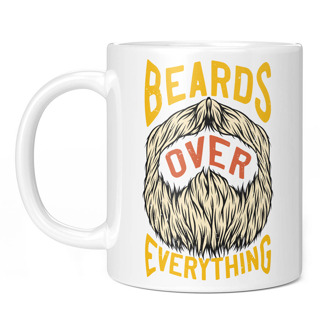 BEARDS OVER EVERYTHING 11oz NOVELTY MUG Mugs