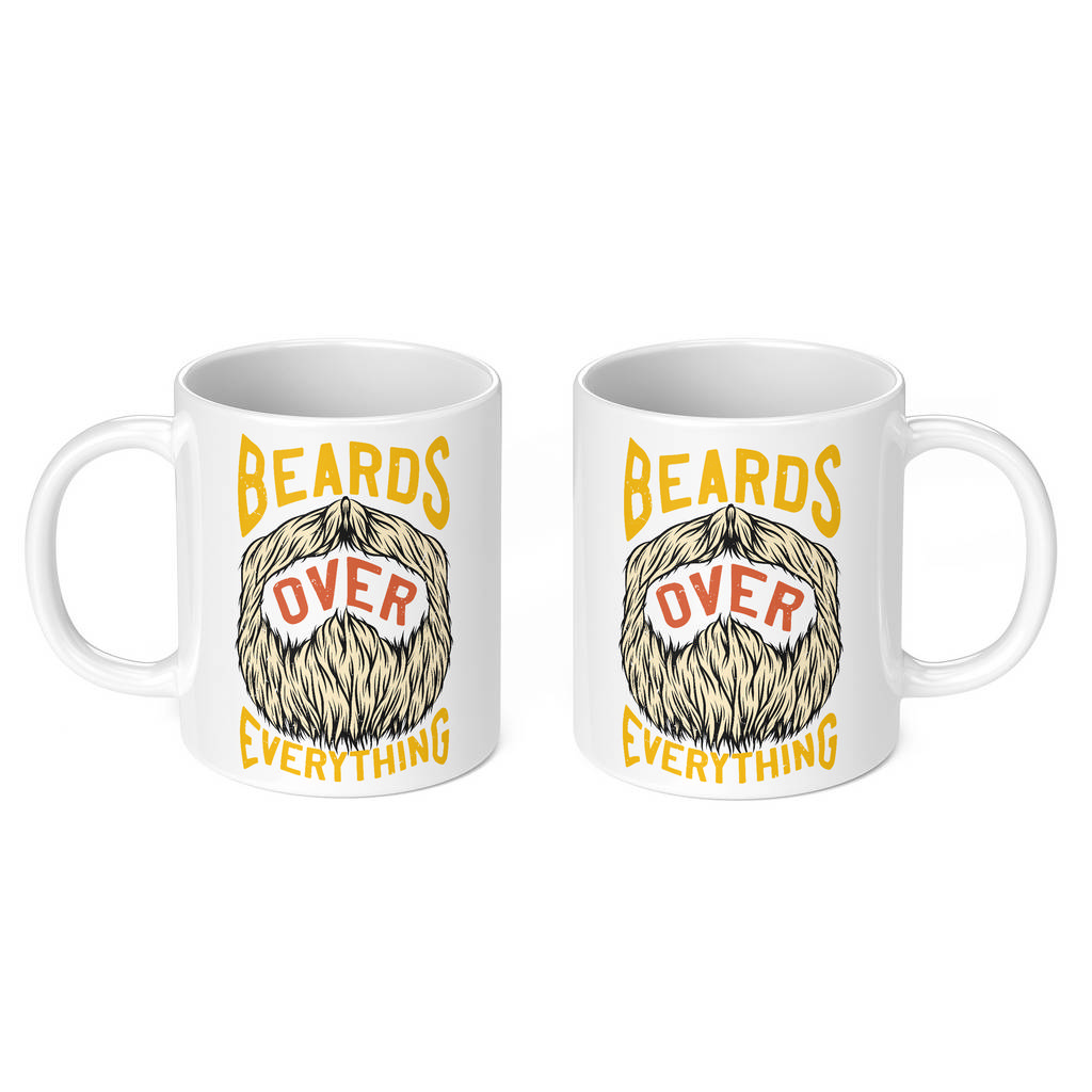 BEARDS OVER EVERYTHING 11oz NOVELTY MUG Mugs
