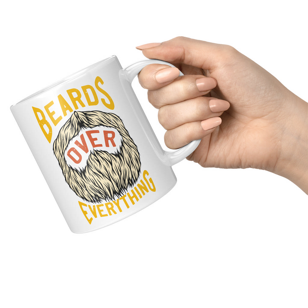 BEARDS OVER EVERYTHING 11oz NOVELTY MUG Mugs