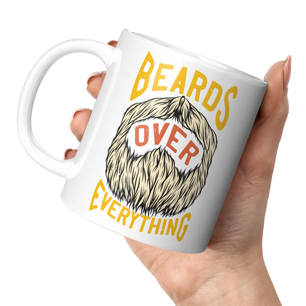 BEARDS OVER EVERYTHING 11oz NOVELTY MUG Mugs
