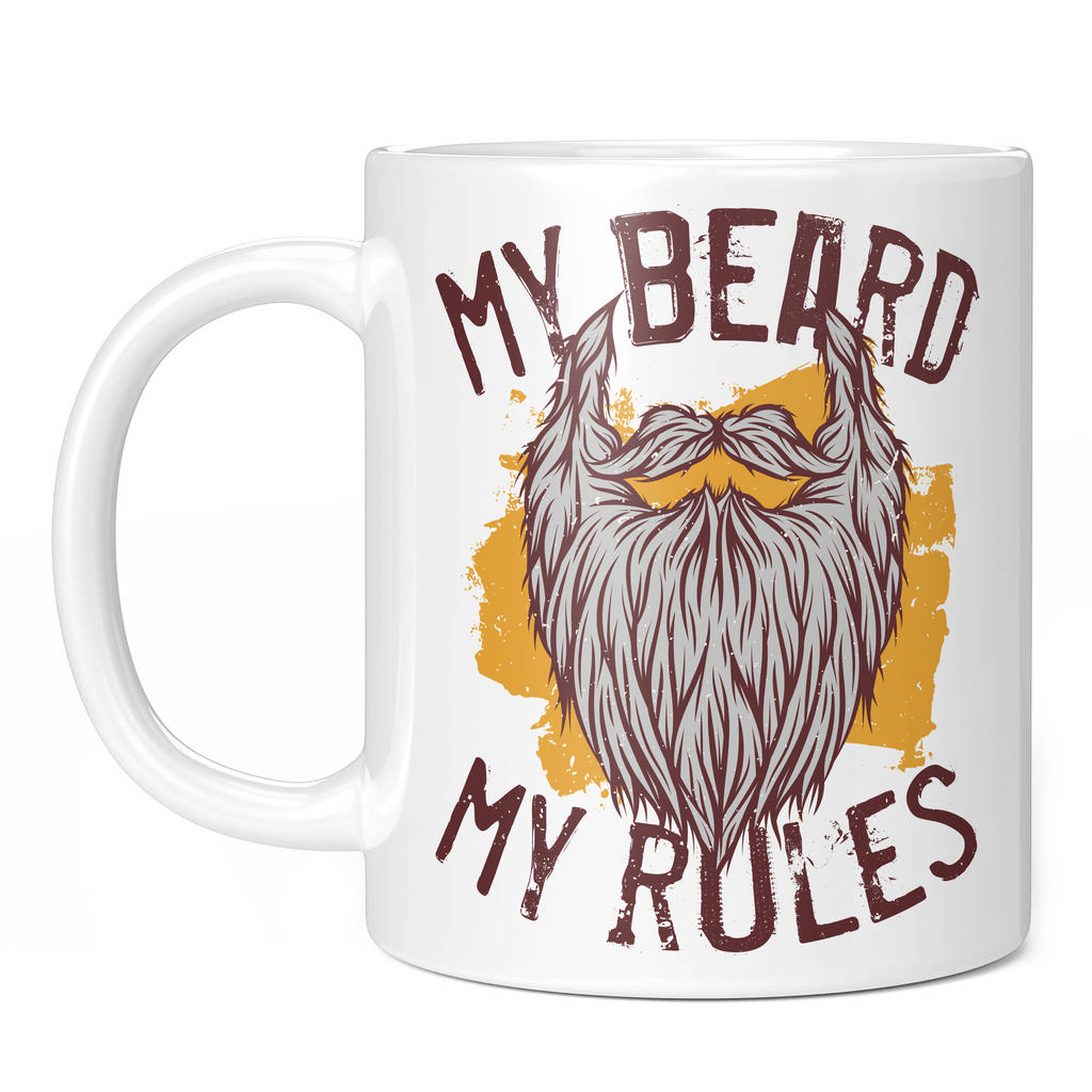 MY BEARD MY RULES 11oz NOVELTY MUG Mugs