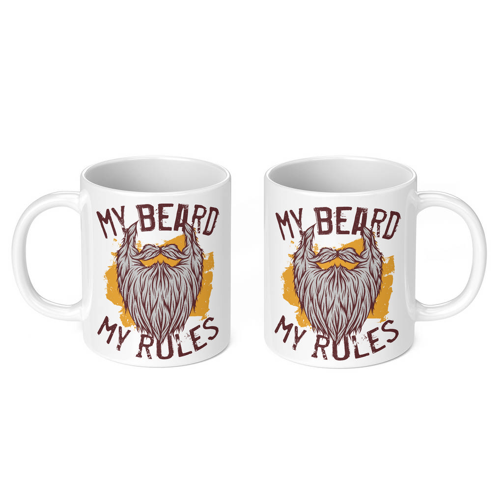 MY BEARD MY RULES 11oz NOVELTY MUG Mugs