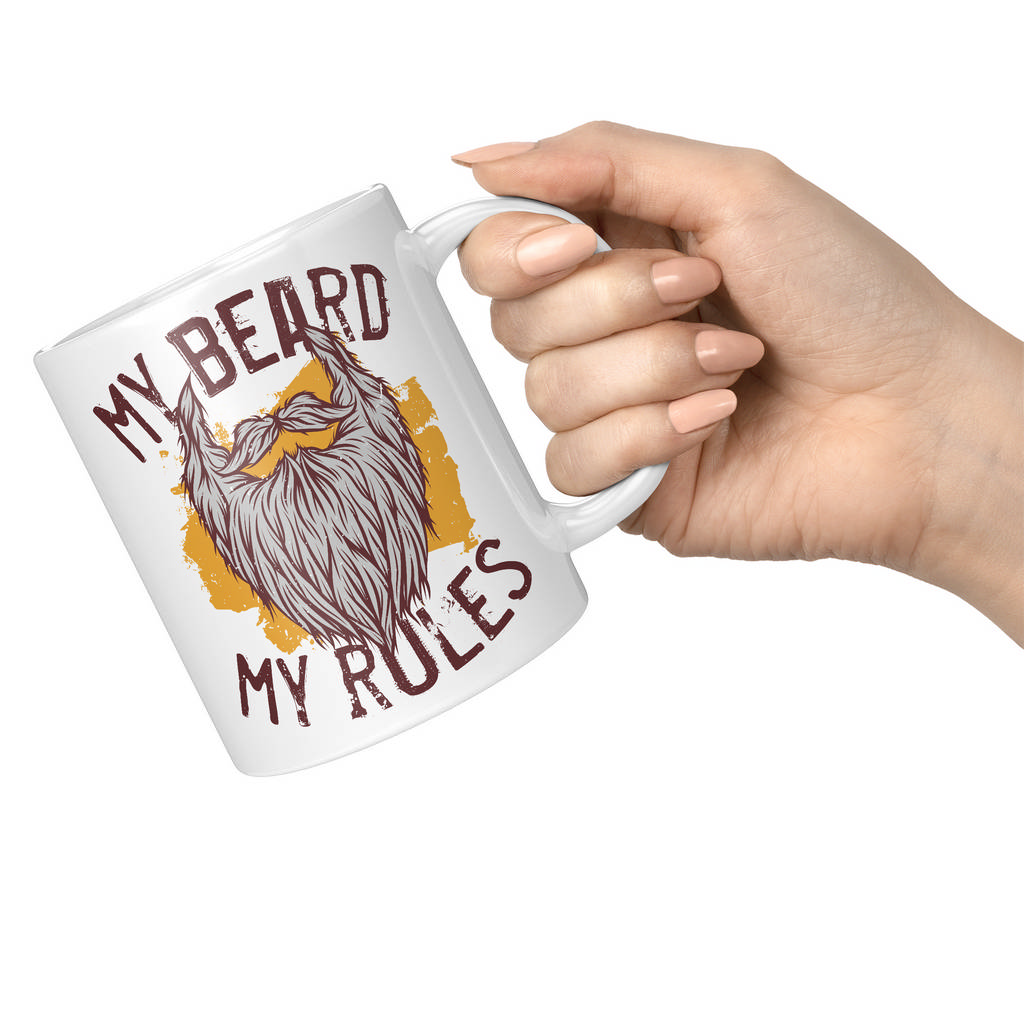 MY BEARD MY RULES 11oz NOVELTY MUG Mugs