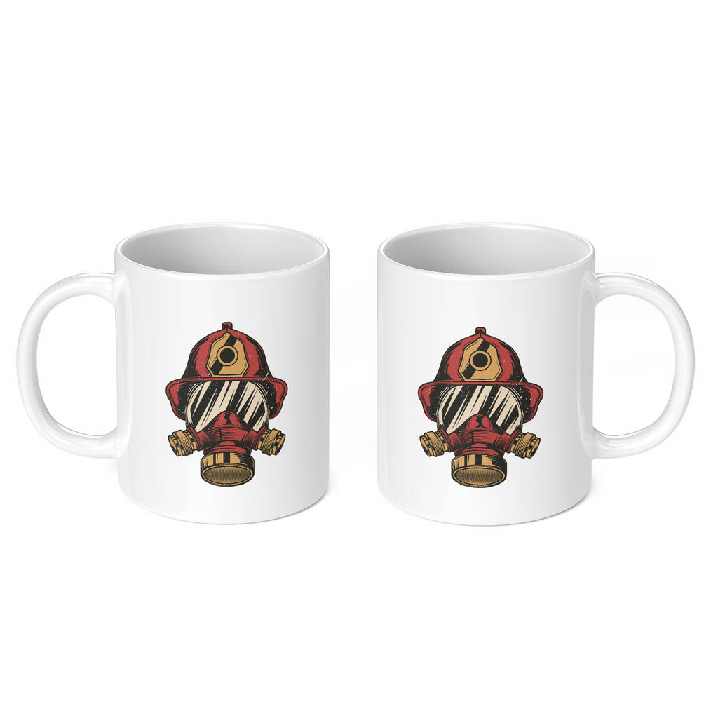 FIREFIGHTER GAS MASK 11oz NOVELTY MUG Mugs