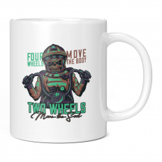 TWO WHEEL MOVE THE SOUL ALIEN BIKER 11OZ NOVELTY MUG