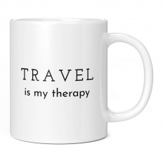 TRAVEL IS MY THERAPY 11OZ NOVELTY MUG