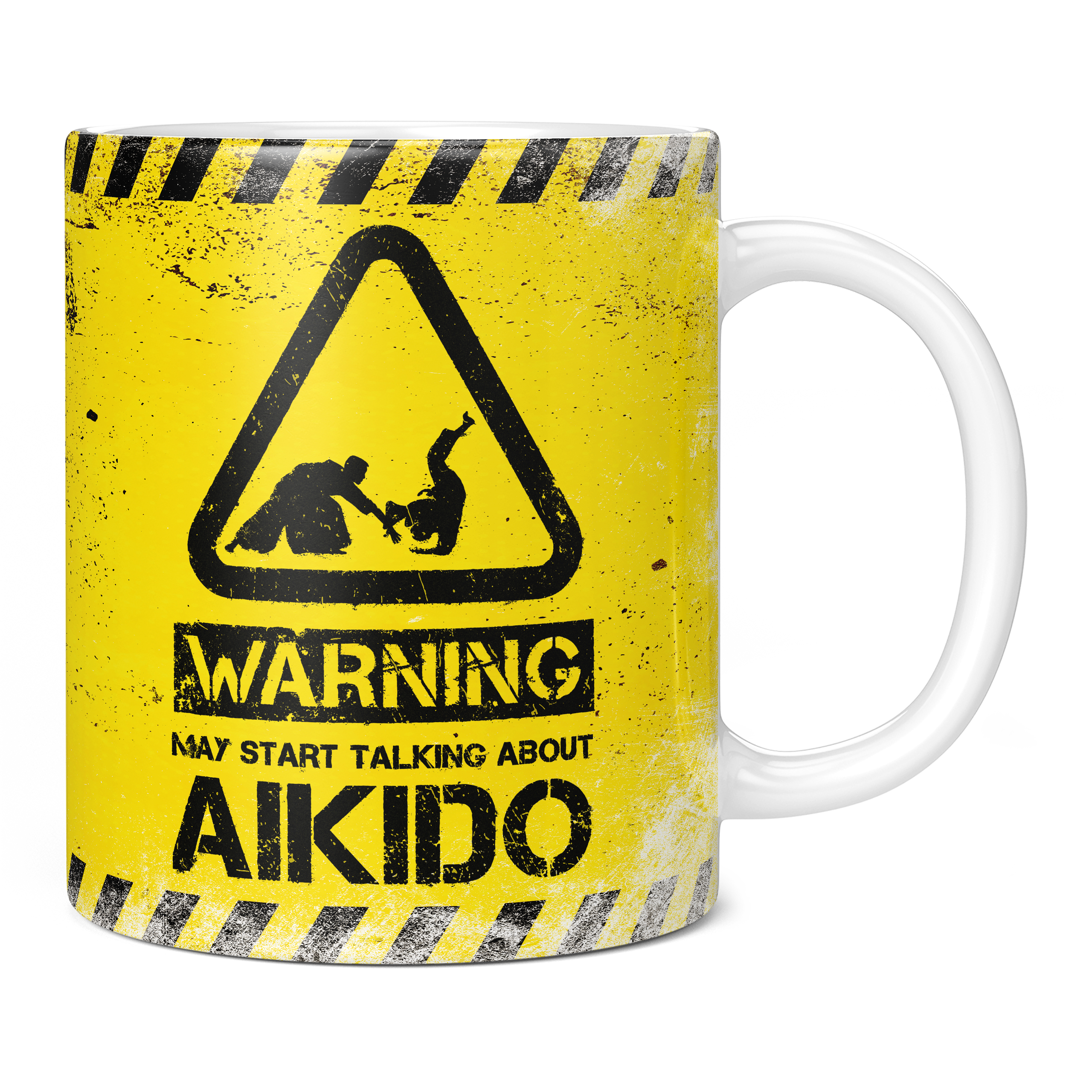 WARNING MAY START TALKING ABOUT AIKIDO 11oz NOVELTY MUG Mugs