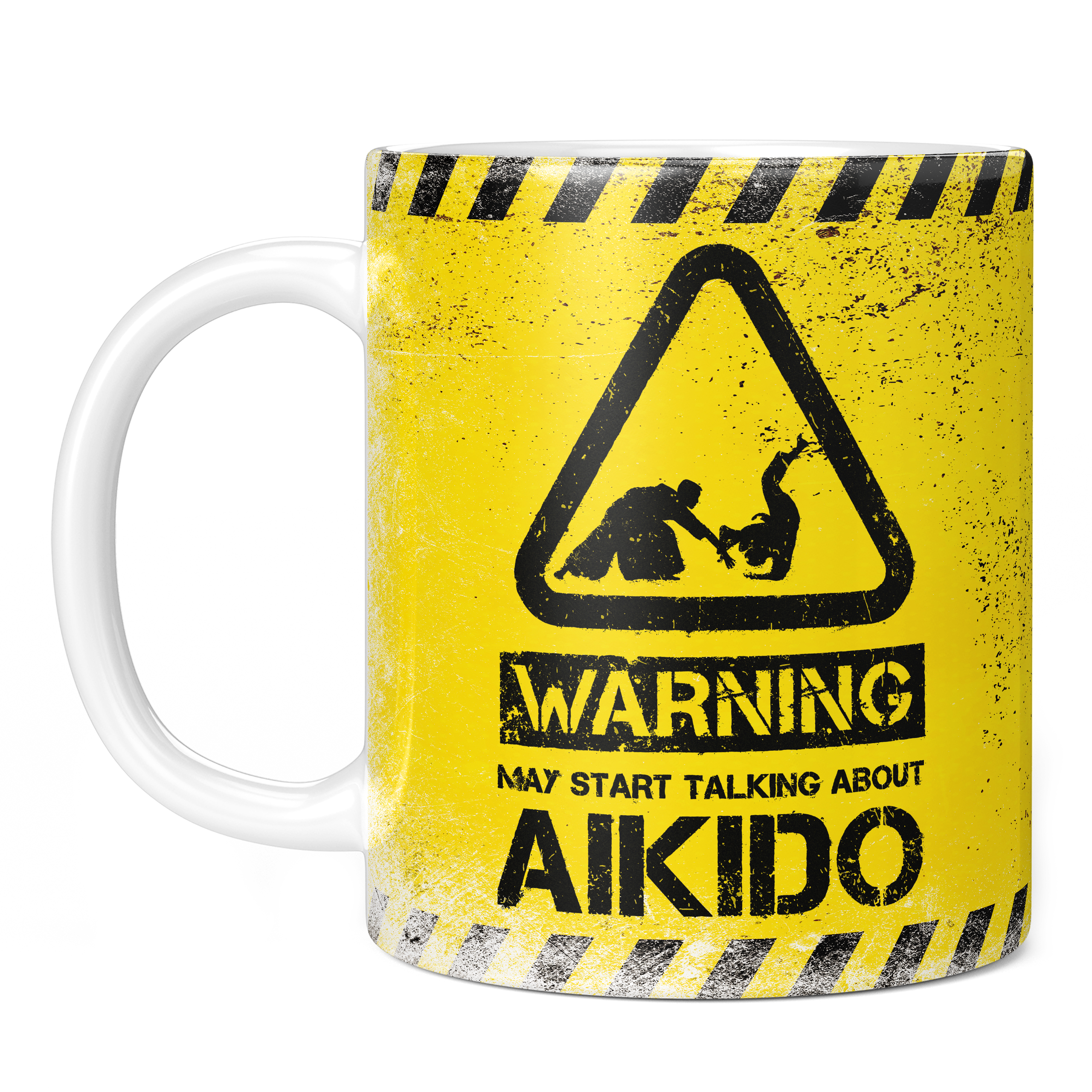 WARNING MAY START TALKING ABOUT AIKIDO 11oz NOVELTY MUG Mugs