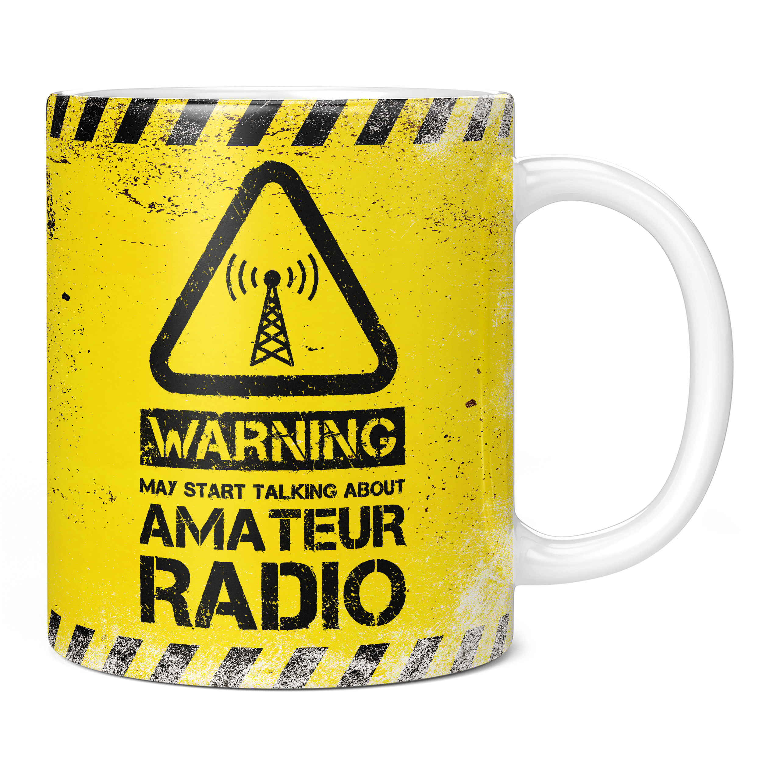WARNING MAY START TALKING ABOUT AMATEUR RADIO 11oz NOVELTY MUG Mugs