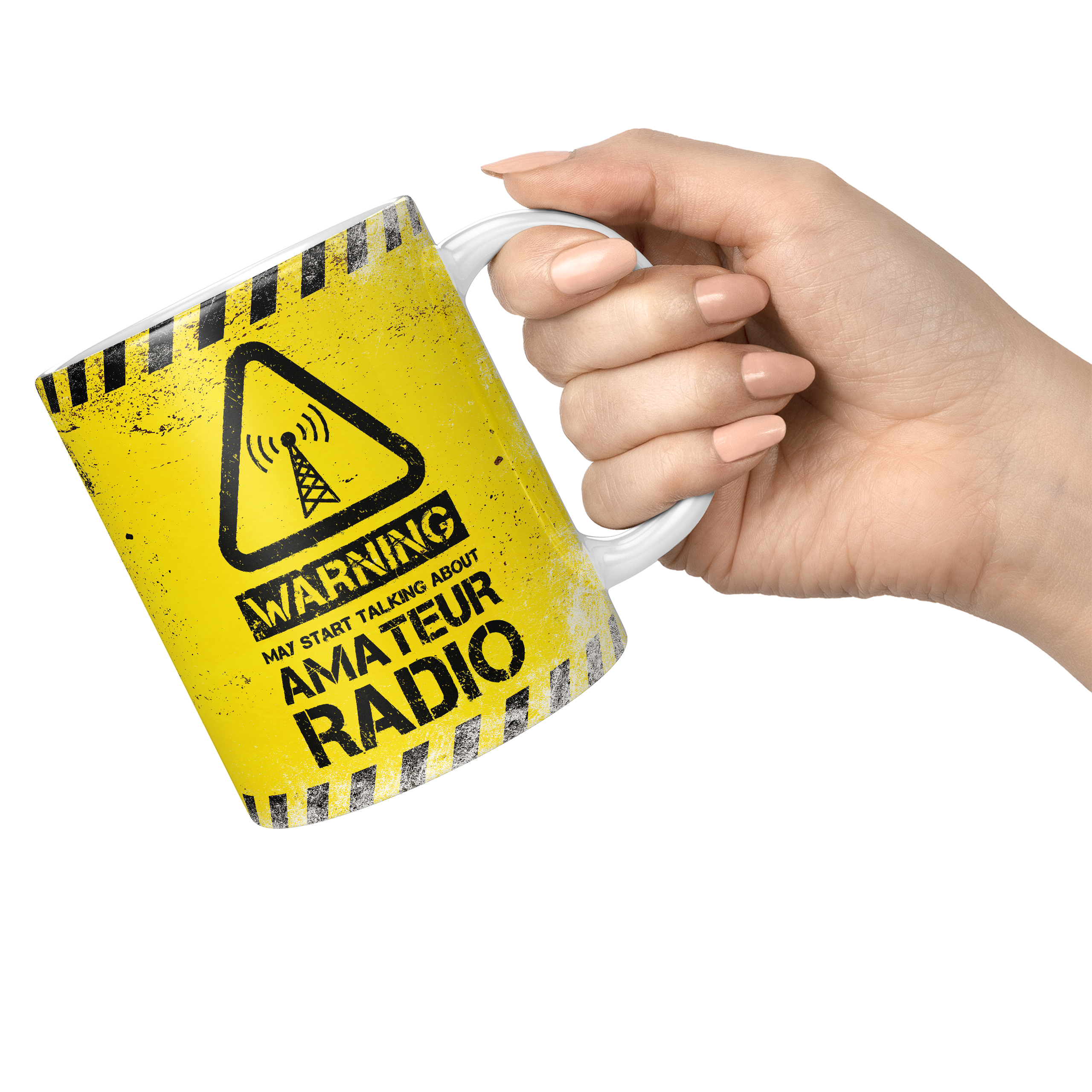 WARNING MAY START TALKING ABOUT AMATEUR RADIO 11oz NOVELTY MUG Mugs