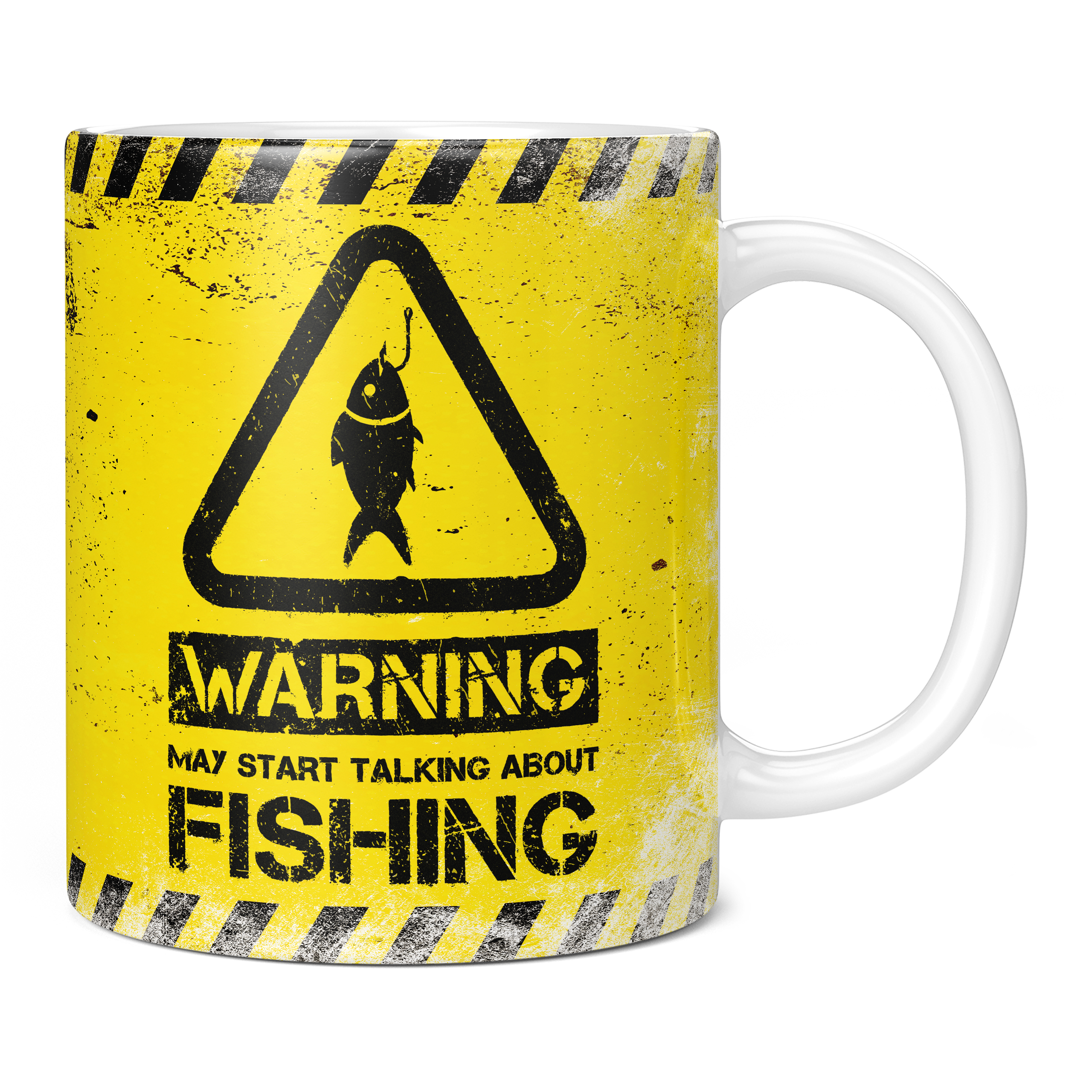 WARNING MAY START TALKING ABOUT FISHING 11OZ NOVELTY MUG