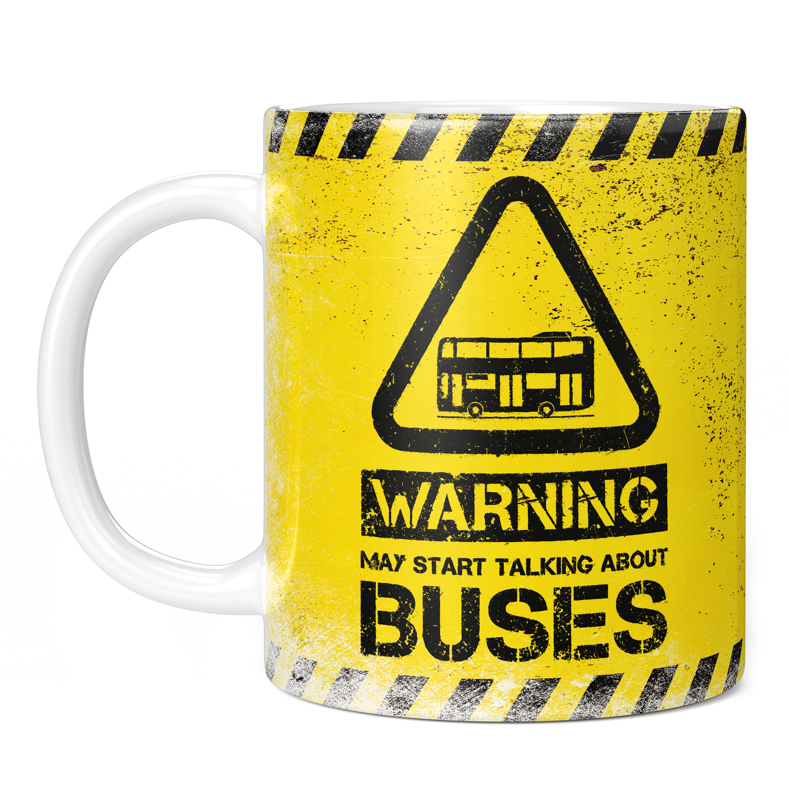 WARNING MAY START TALKING ABOUT BUSES 11oz NOVELTY MUG Mugs