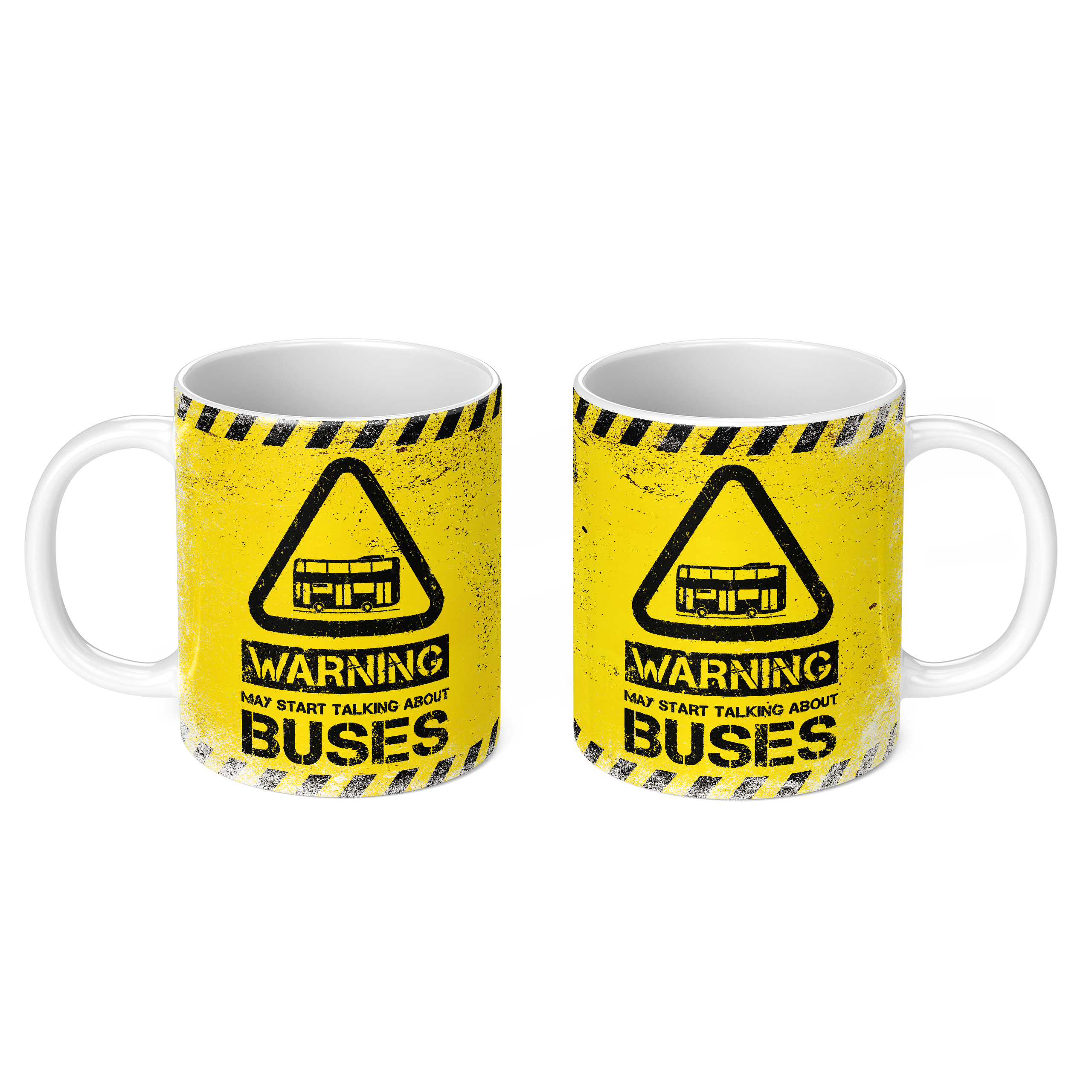 WARNING MAY START TALKING ABOUT BUSES 11oz NOVELTY MUG Mugs