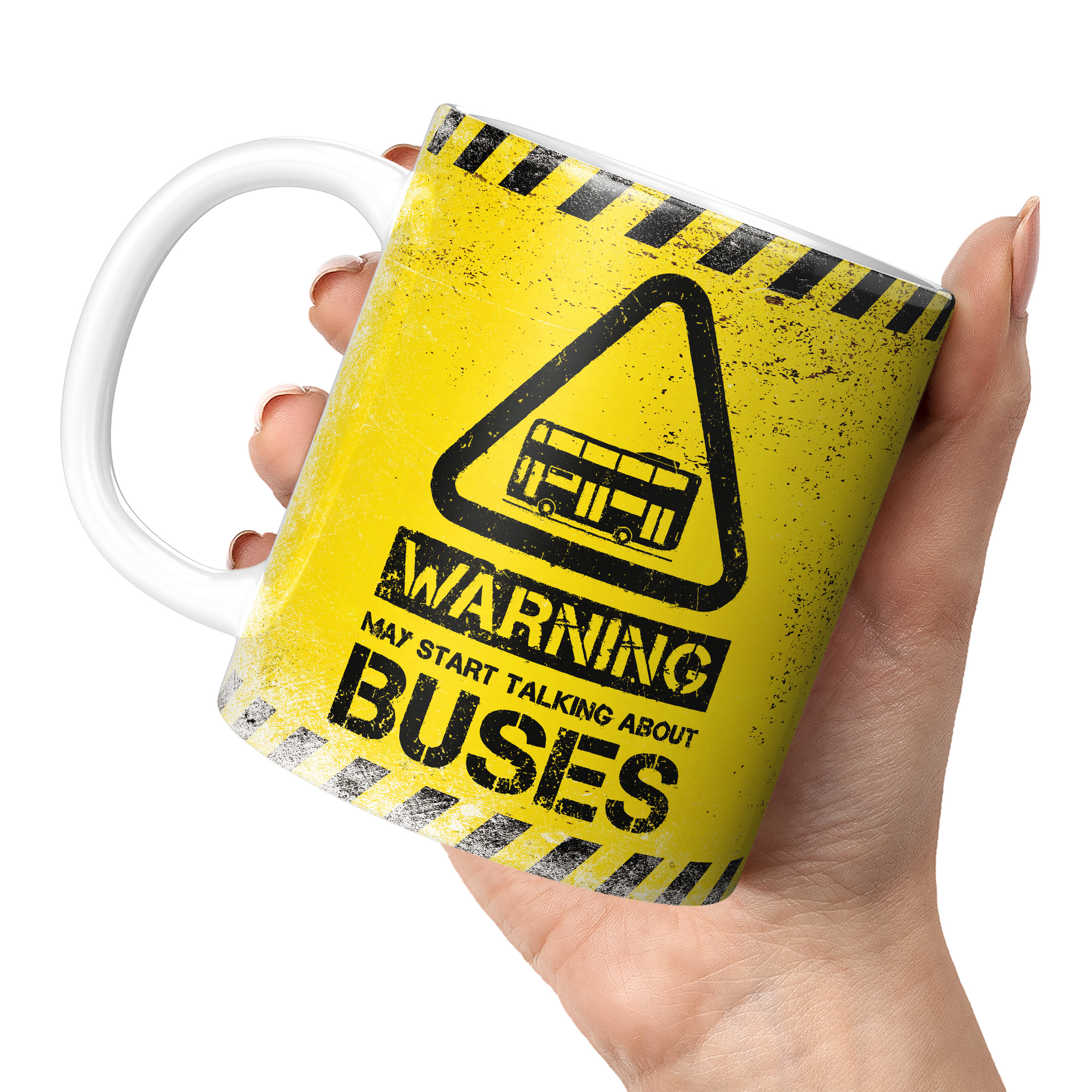 WARNING MAY START TALKING ABOUT BUSES 11oz NOVELTY MUG Mugs