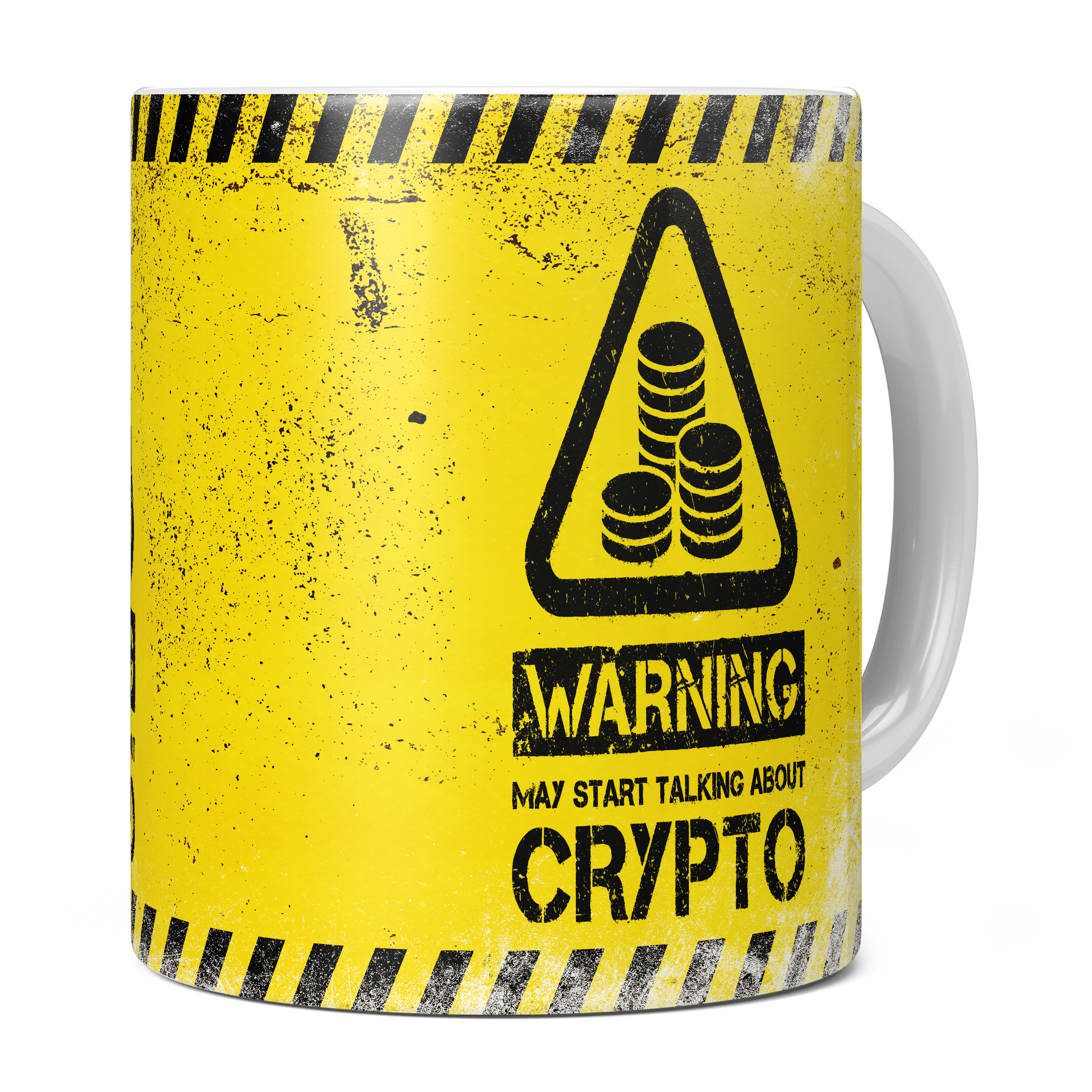 WARNING MAY START TALKING ABOUT CRYPTO 11oz NOVELTY MUG Mugs