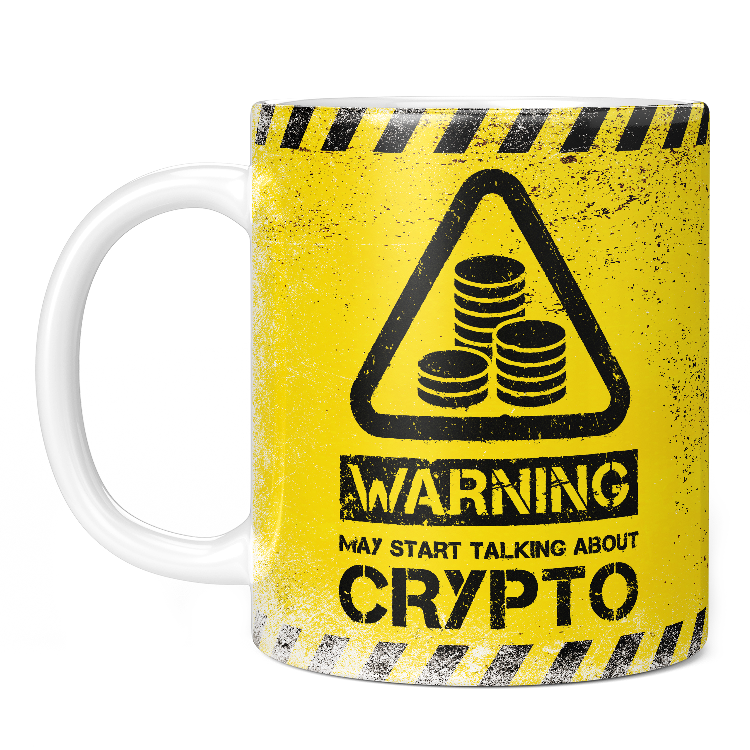 WARNING MAY START TALKING ABOUT CRYPTO 11oz NOVELTY MUG Mugs