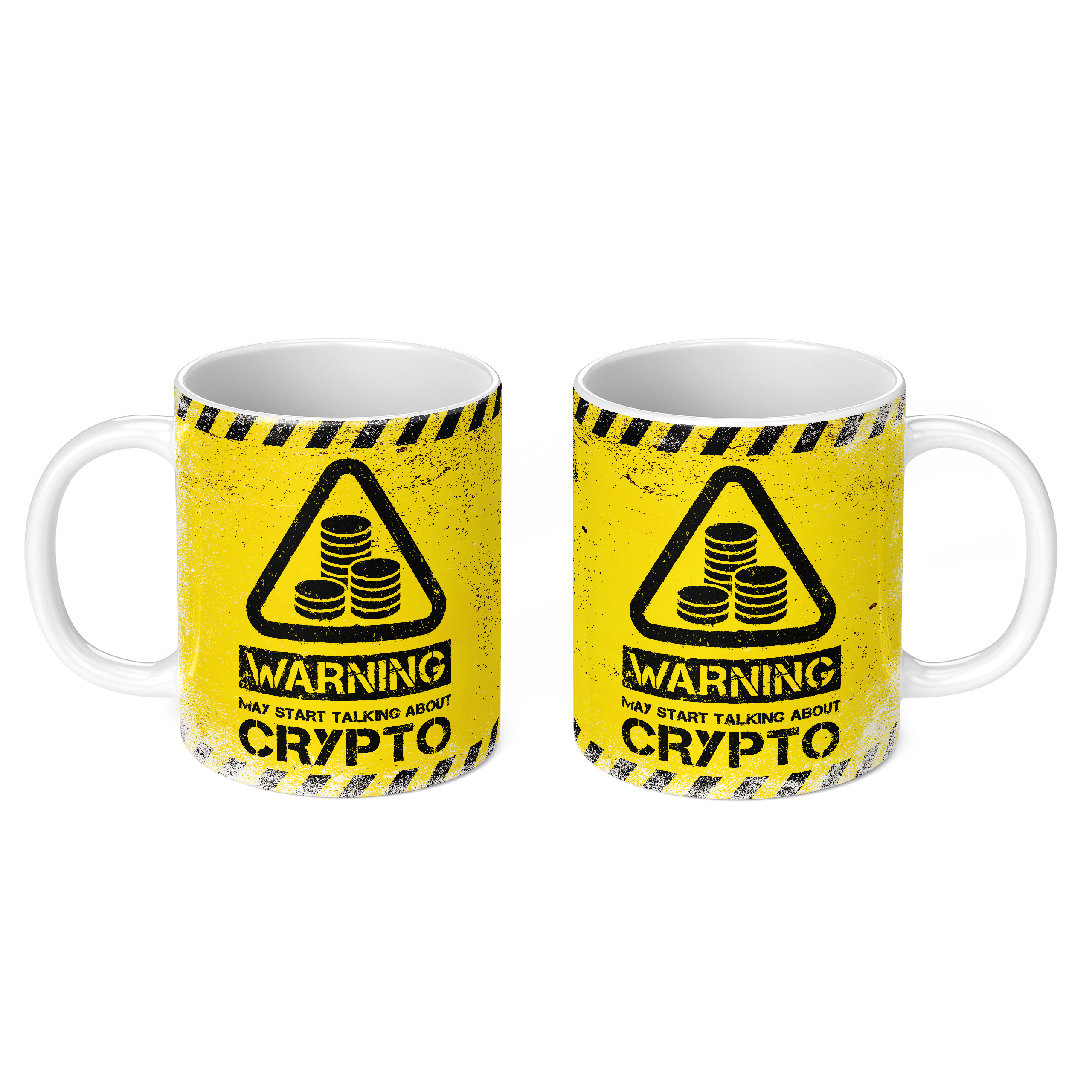 WARNING MAY START TALKING ABOUT CRYPTO 11oz NOVELTY MUG Mugs
