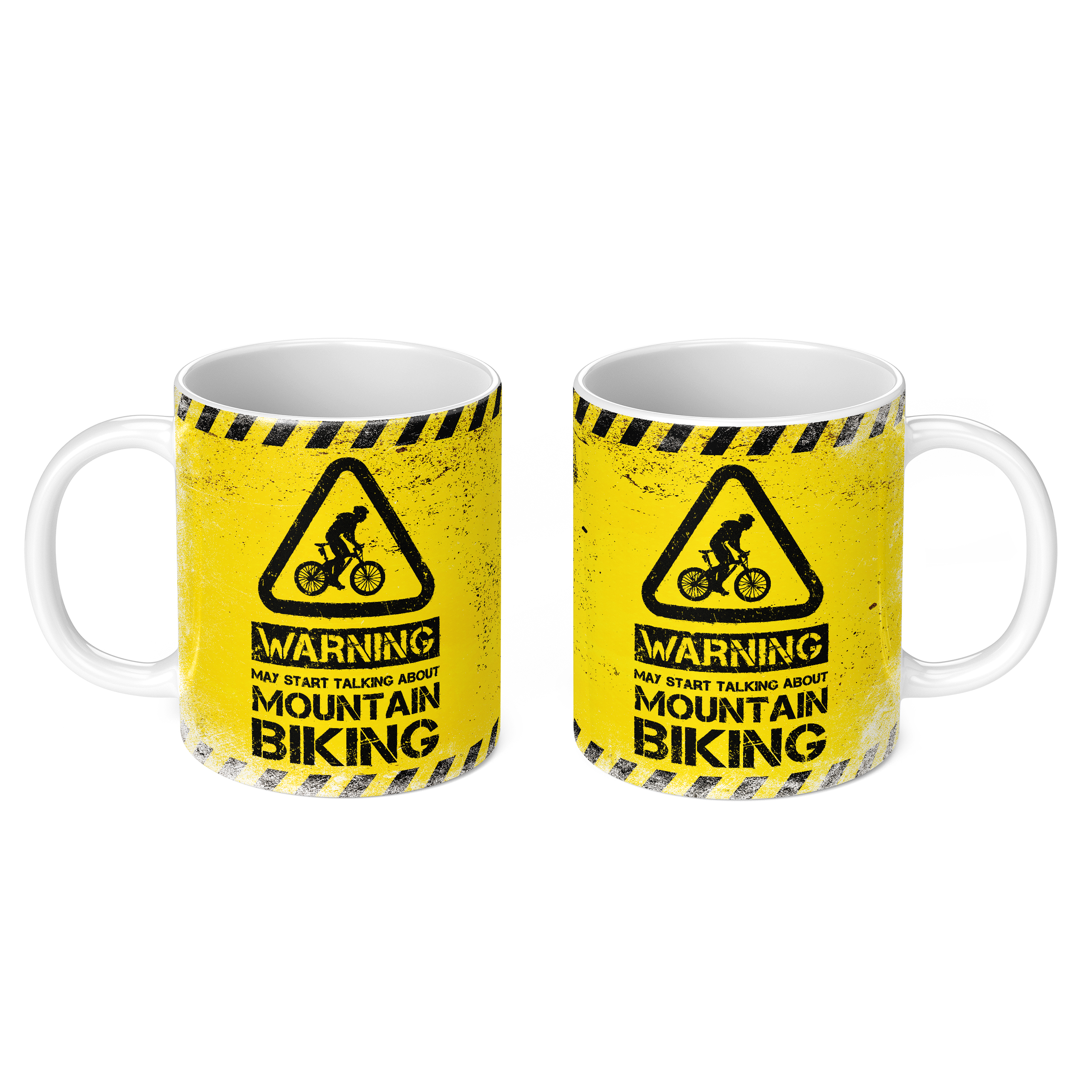 WARNING MAY START TALKING ABOUT MOUNTAIN BIKING 11oz NOVELTY MUG Mugs