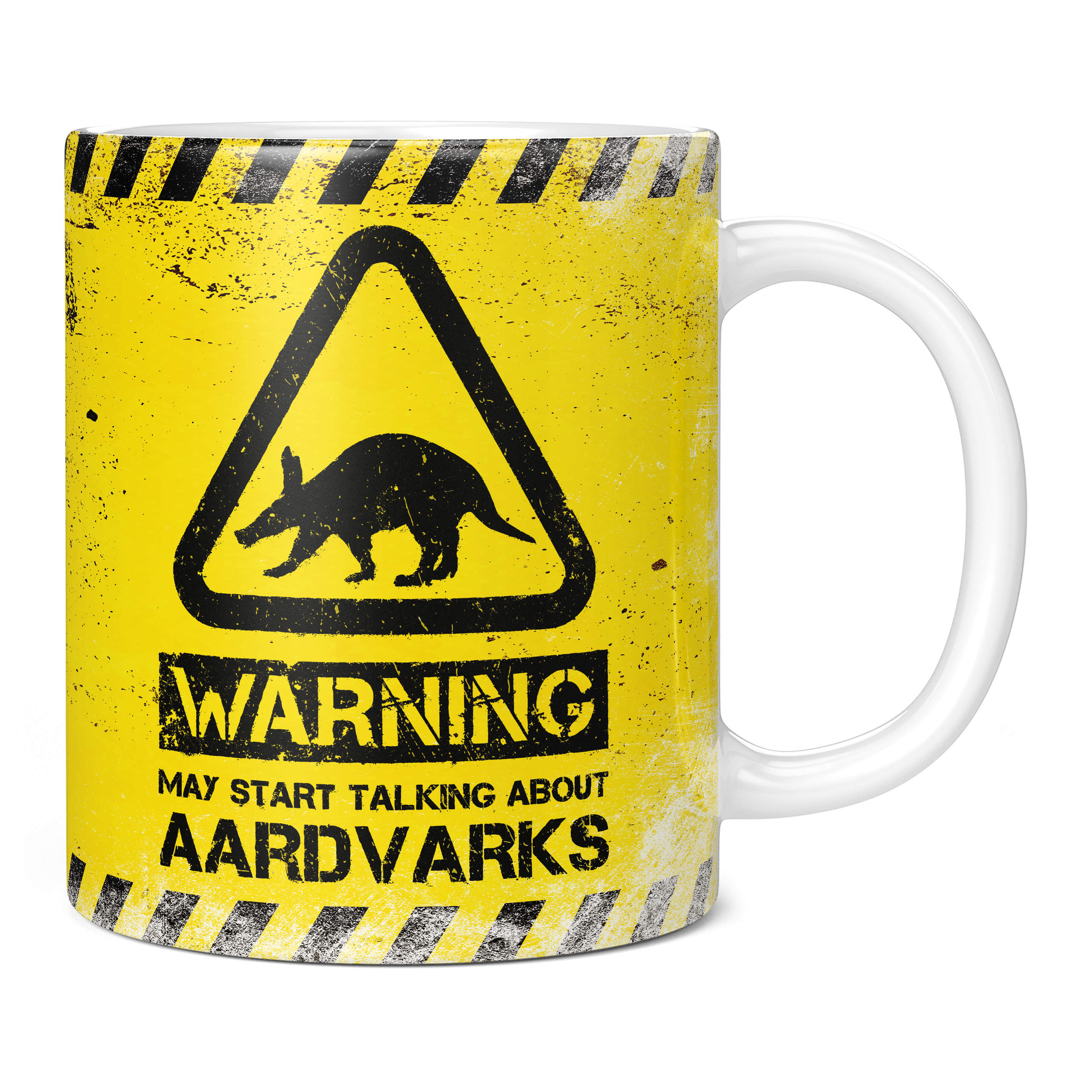 WARNING MAY START TALKING ABOUT AARDVARKS 11oz NOVELTY MUG Mugs