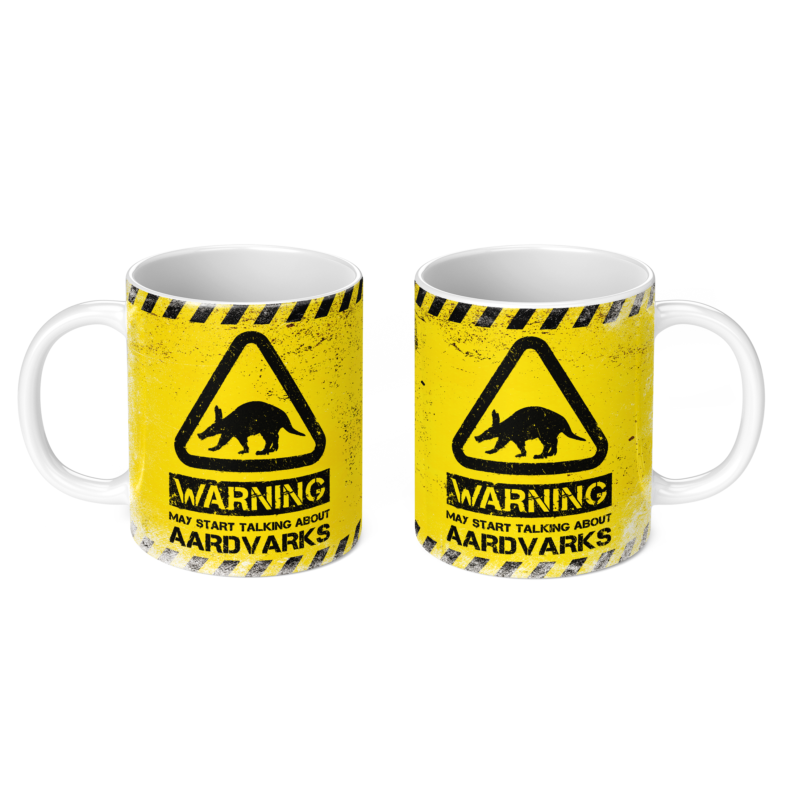 WARNING MAY START TALKING ABOUT AARDVARKS 11oz NOVELTY MUG Mugs