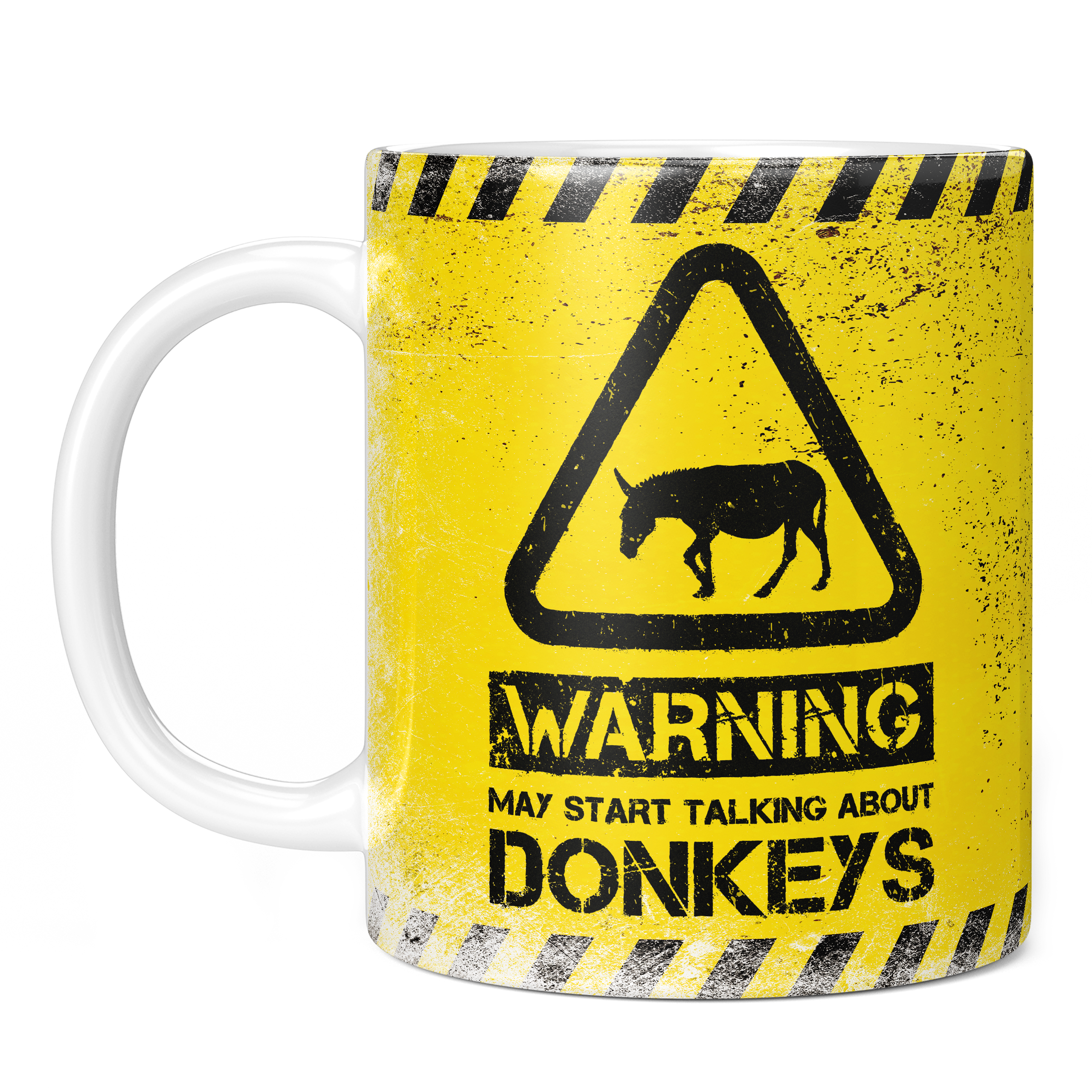 WARNING MAY START TALKING ABOUT DONKEYS 11oz NOVELTY MUG Mugs