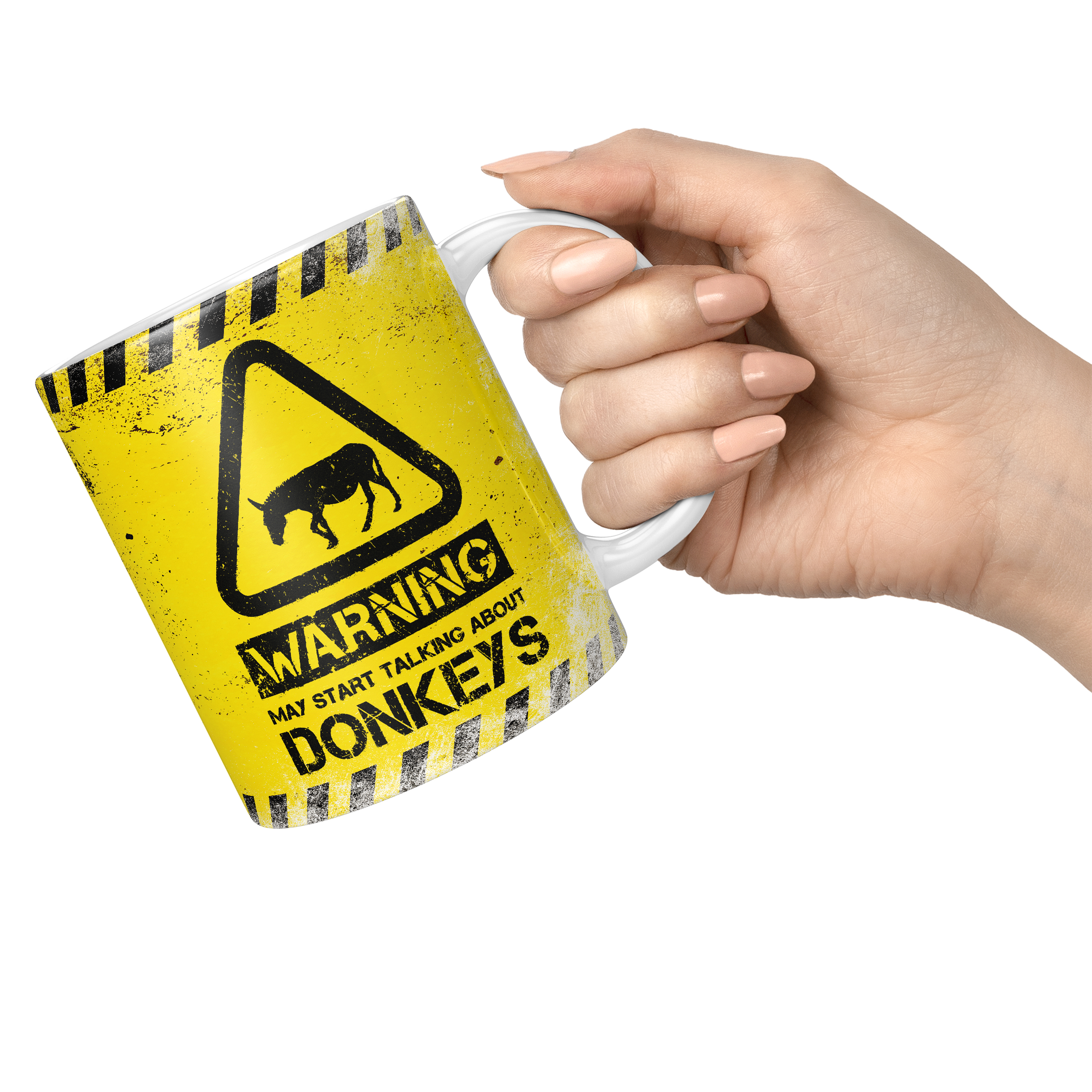 WARNING MAY START TALKING ABOUT DONKEYS 11oz NOVELTY MUG Mugs
