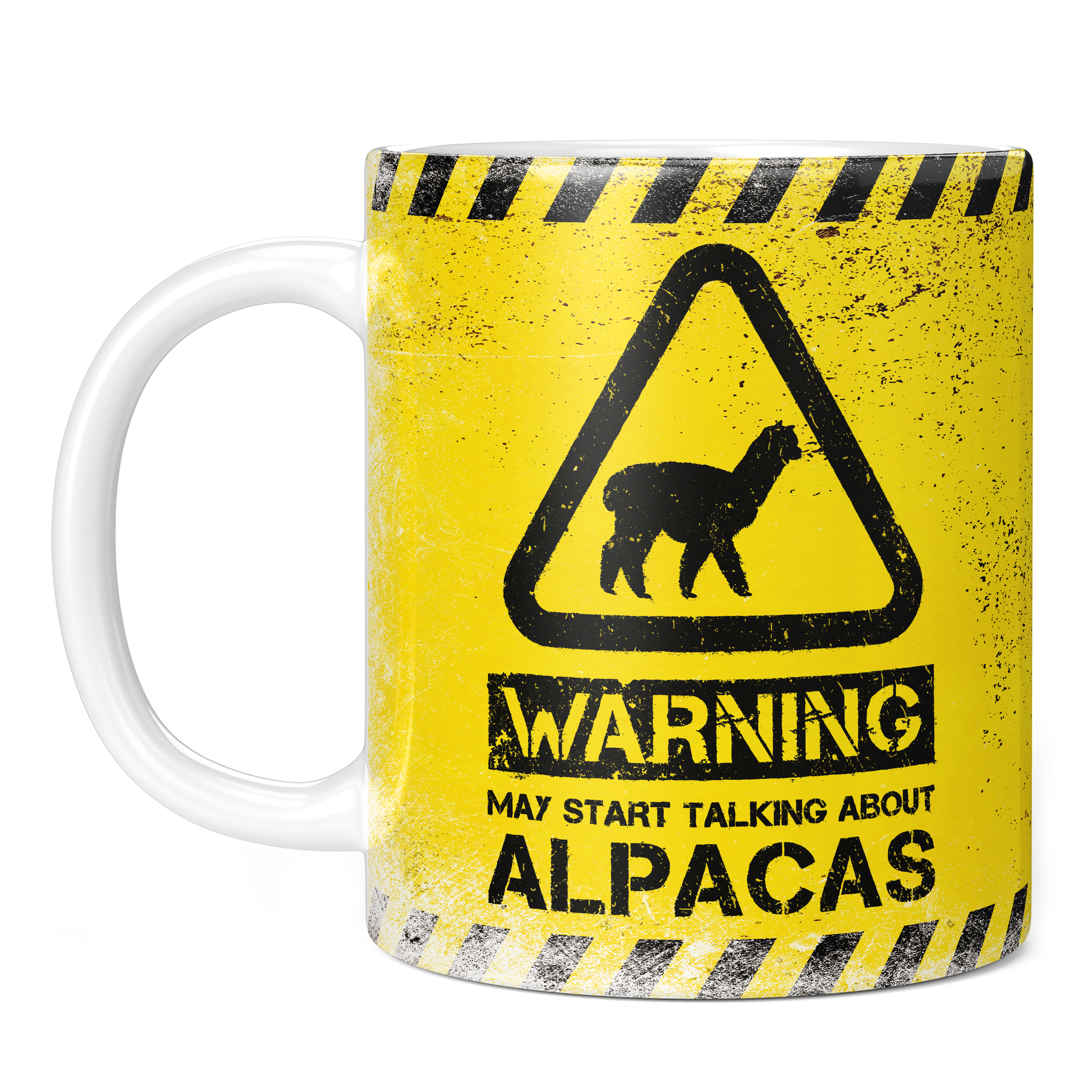 WARNING MAY START TALKING ABOUT ALPACAS 11oz NOVELTY MUG Mugs