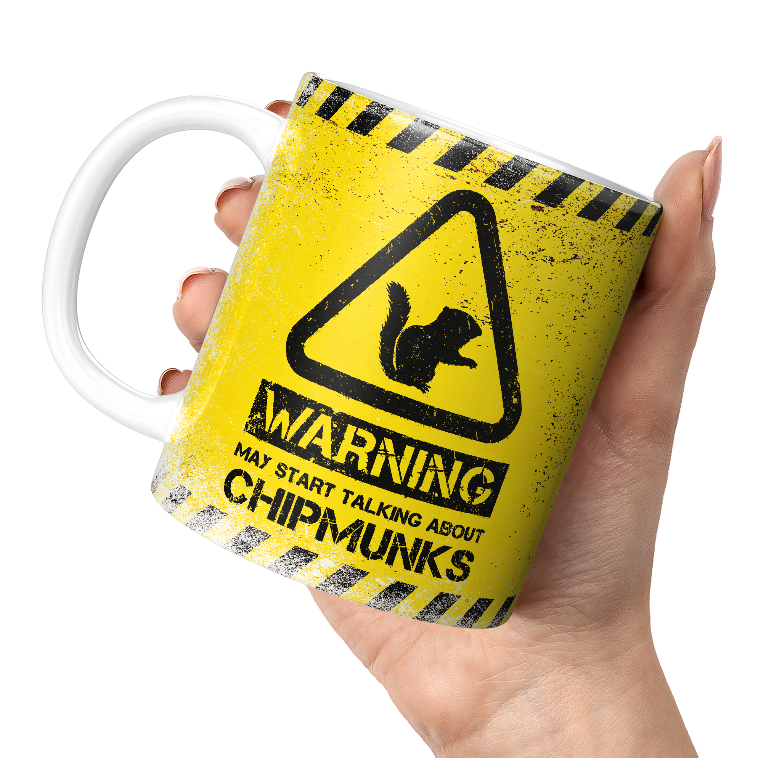 WARNING MAY START TALKING ABOUT CHIPMUNKS 11oz NOVELTY MUG Mugs