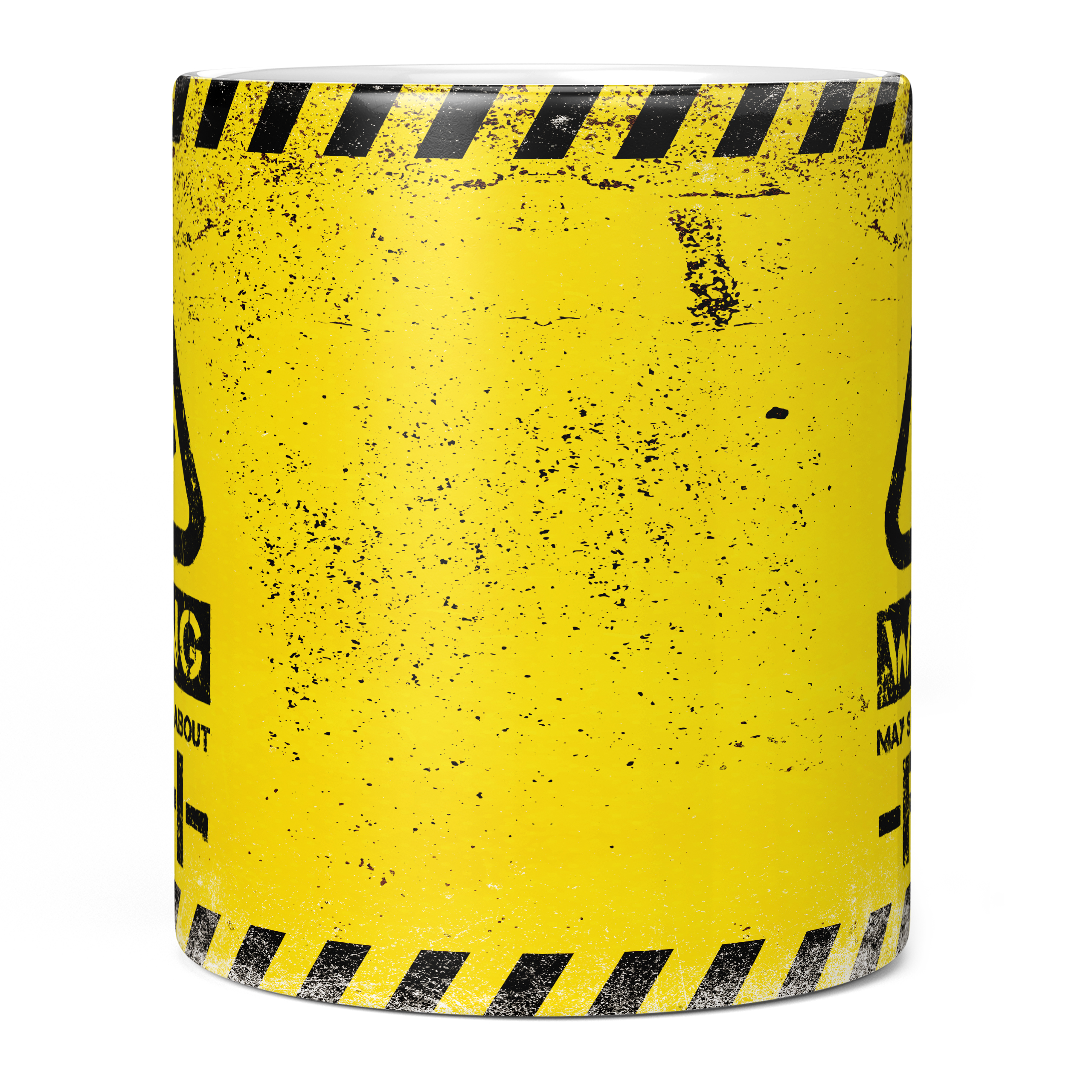 WARNING MAY START TALKING ABOUT FISH 11oz NOVELTY MUG Mugs