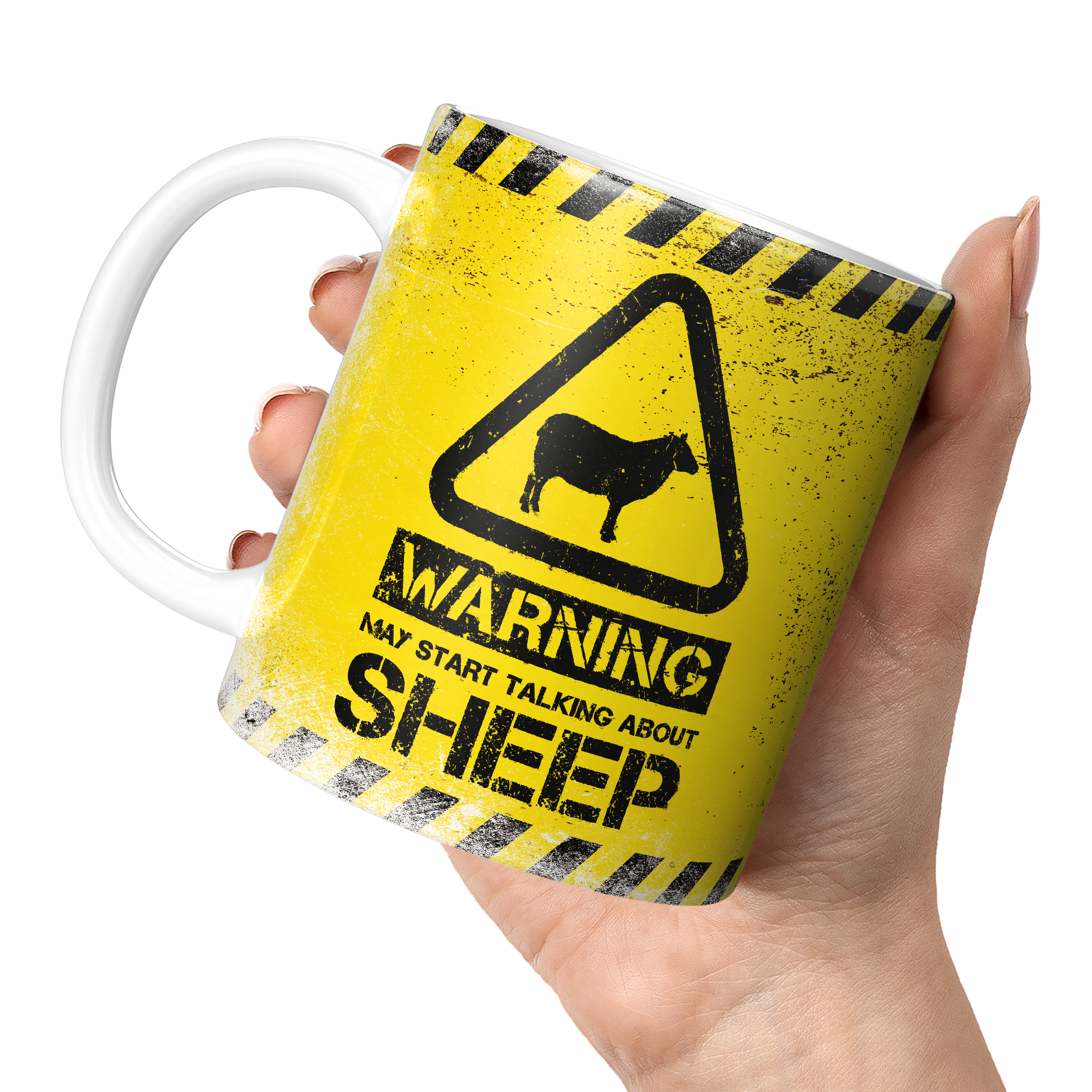 WARNING MAY START TALKING ABOUT SHEEP 11oz NOVELTY MUG Mugs