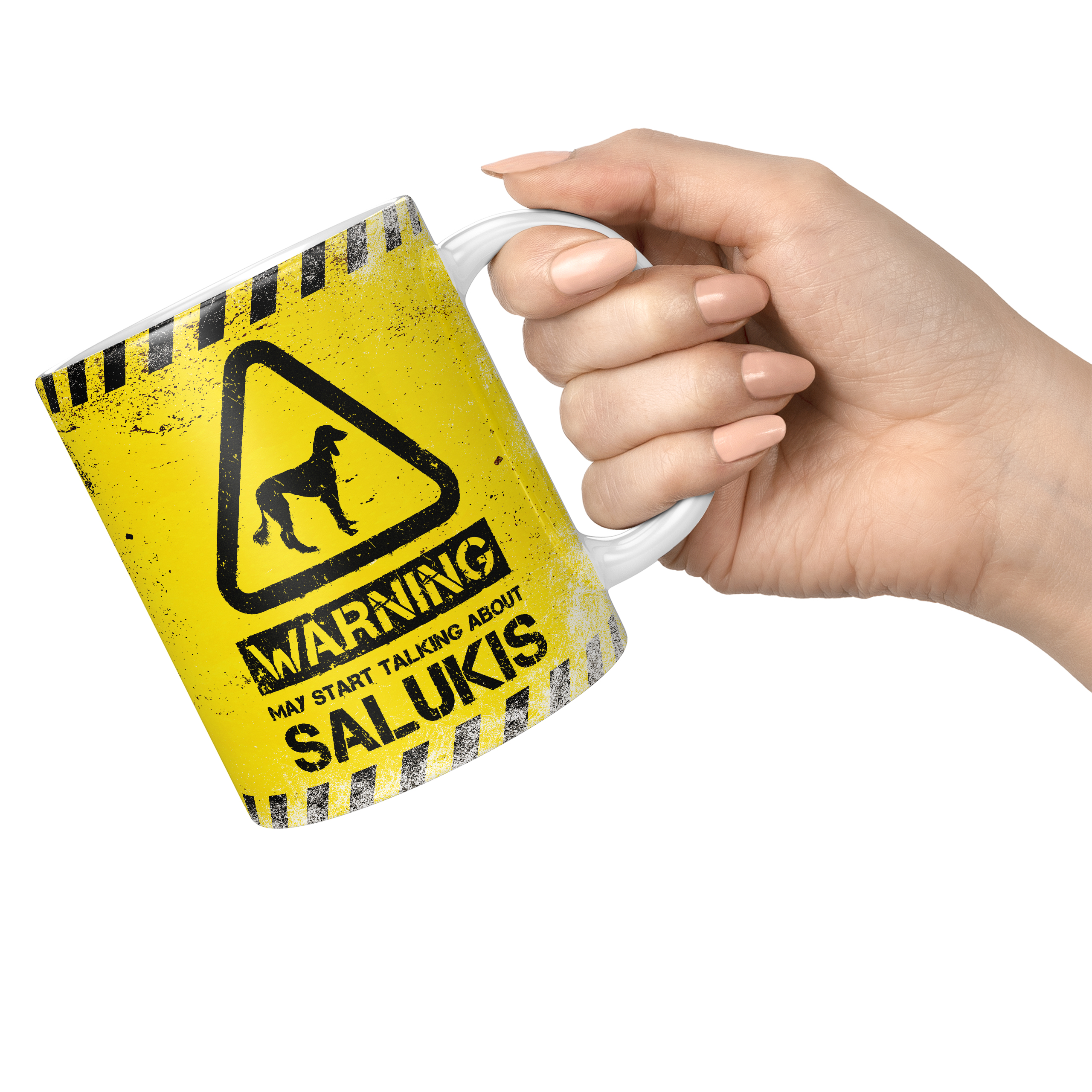 WARNING MAY START TALKING ABOUT SALUKIS 11oz NOVELTY MUG Mugs