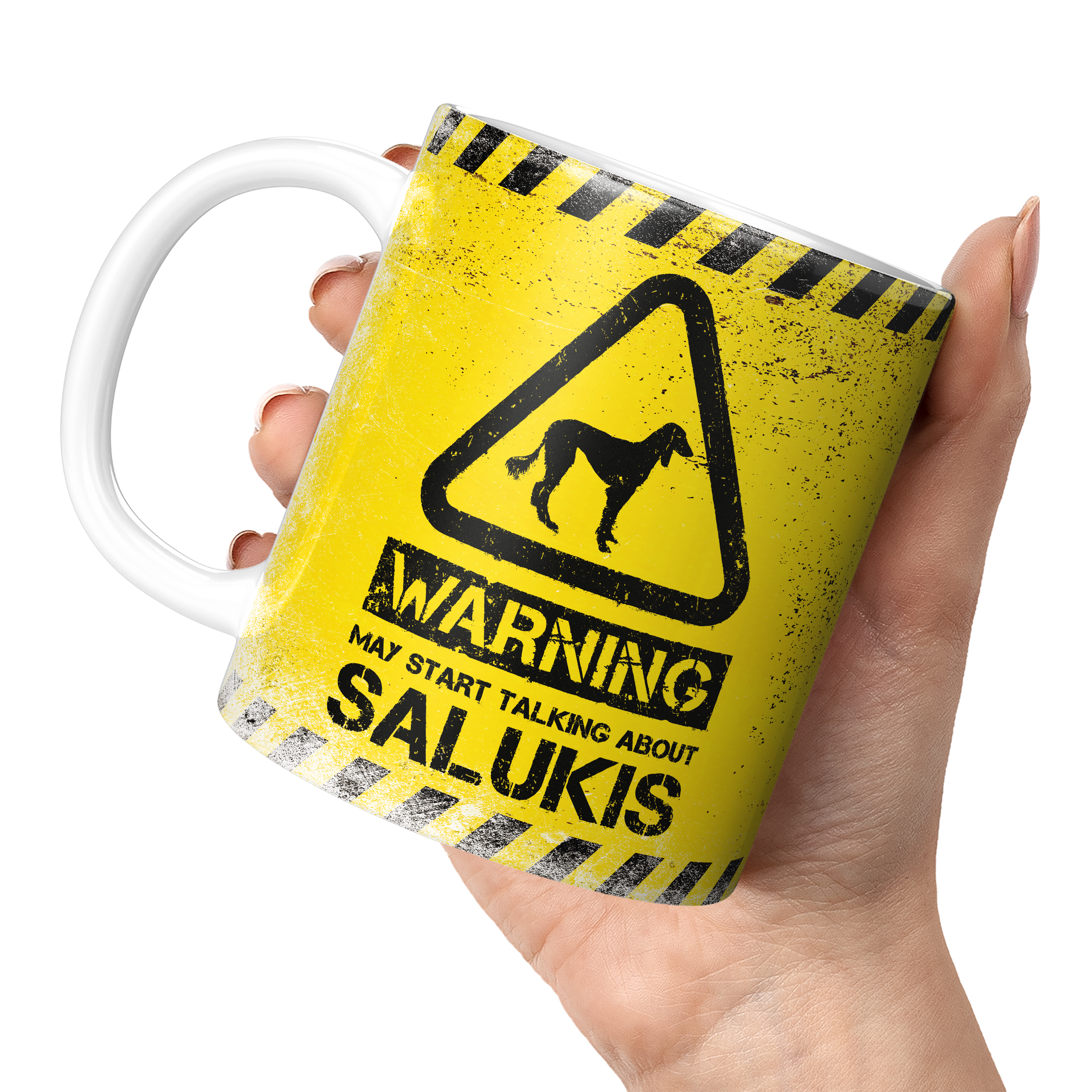 WARNING MAY START TALKING ABOUT SALUKIS 11oz NOVELTY MUG Mugs