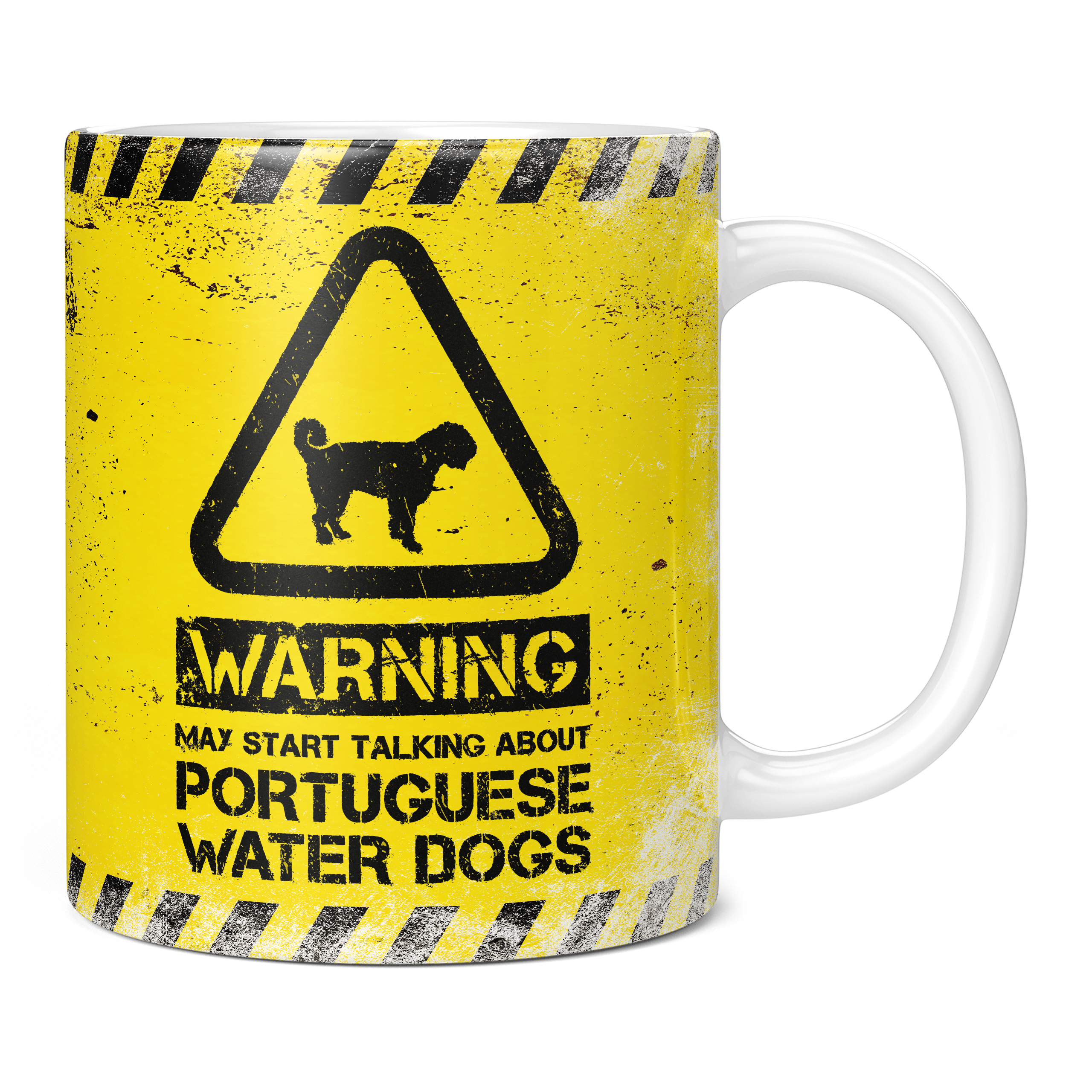 WARNING MAY START TALKING ABOUT PORTUGUESE WATER DOGS 11OZ NOVELTY MUG